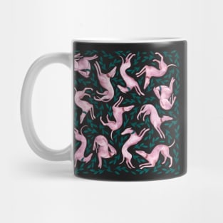 Greyhound friends watercolour pattern Mug